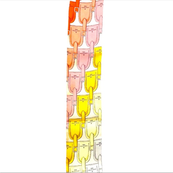 Authentic Louis Vuitton Bandeau LV tag printed silk Scarf W/Box - Picture 11 of 16